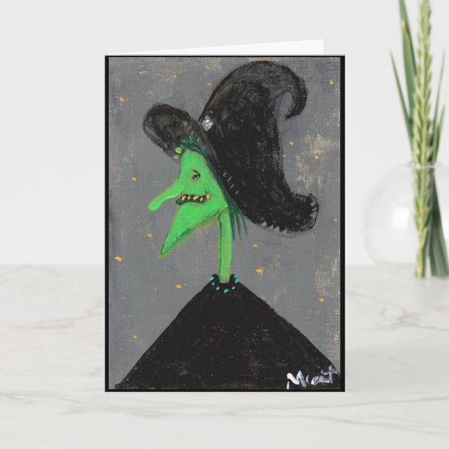 Modèle de sorcière de Halloween (Devant)