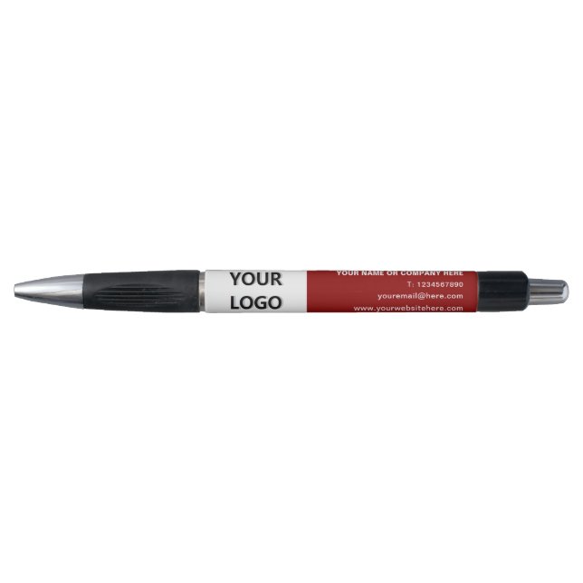 Modèle de stylo de logo d'entreprise personnalisé  (Devant)