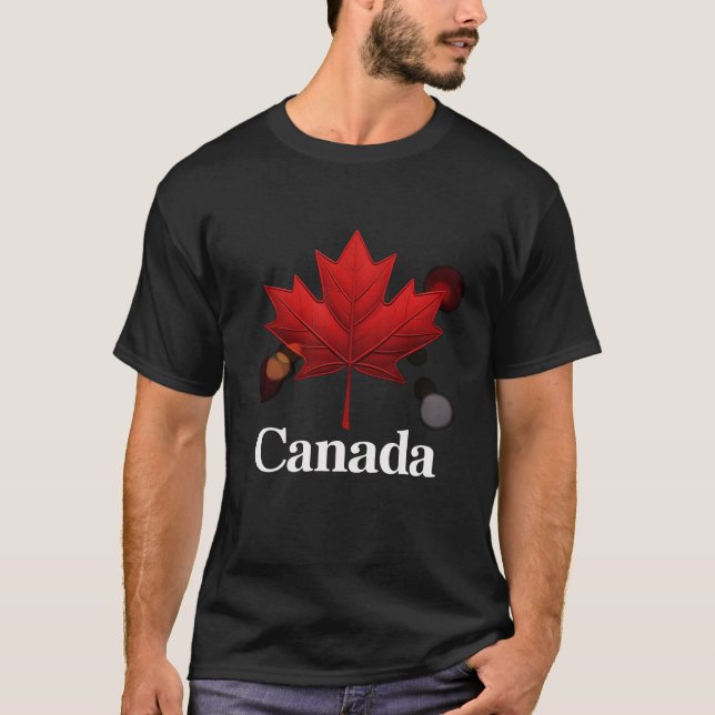 Modèle de T-shirt Feuille d'érable canadien (Devant)