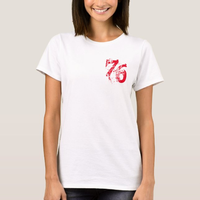 modèle de t-shirt numéro 76, personnalisable (Devant)