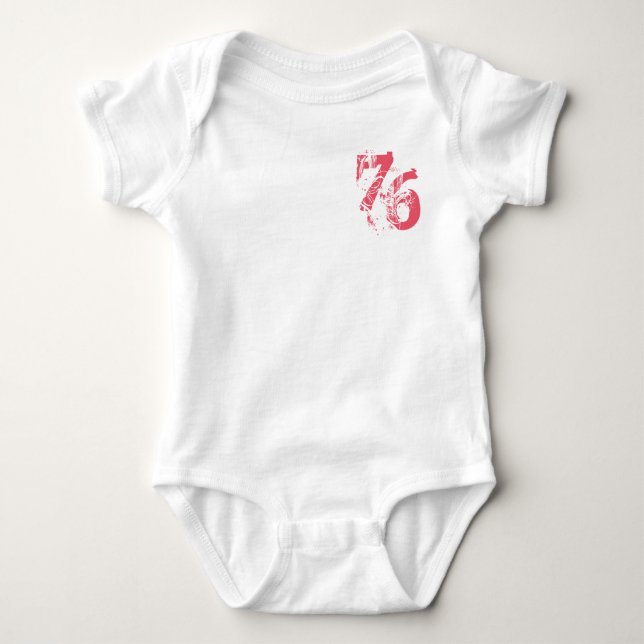modèle de t-shirt personnalisable numéro 76 (Devant)