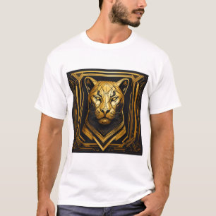 Modèle de T-shirt tribal géométrique Lion