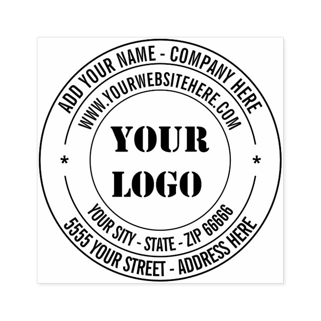 Modèle de tampon en caoutchouc d'adresse personnal (Impression)