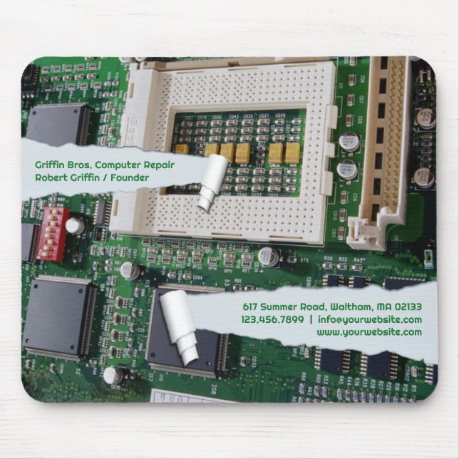 Modèle de Tapis de Souris pour Entreprise de Répar (Devant)