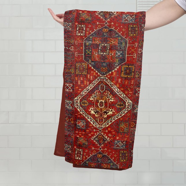 Modèle de tapis Oriental en rouge et bleu (Créateur téléchargé)