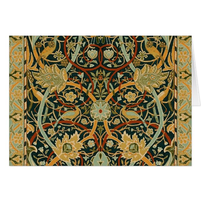 Modèle de tapisserie forestière de William Morris  (Devant horizontal)