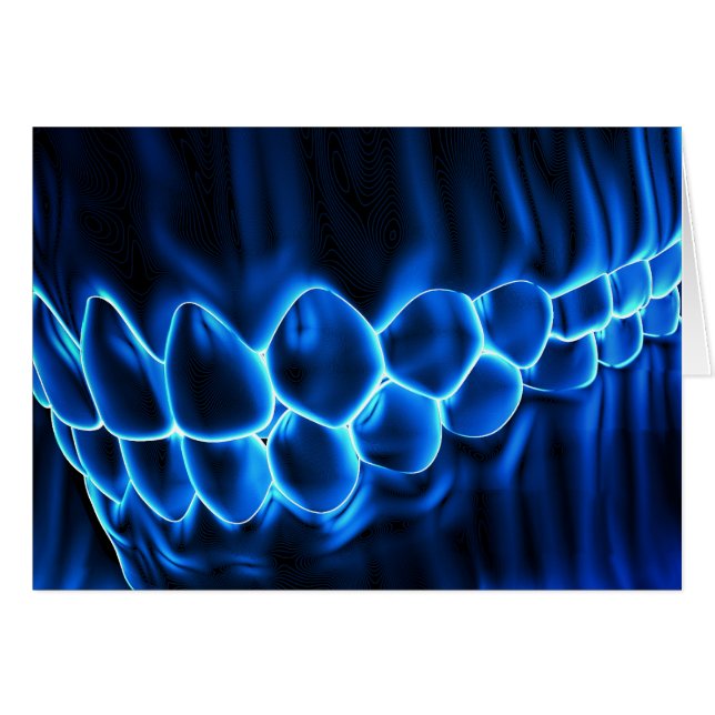 Modèle de teintes brillantes bleu Design Carte den (Devant horizontal)