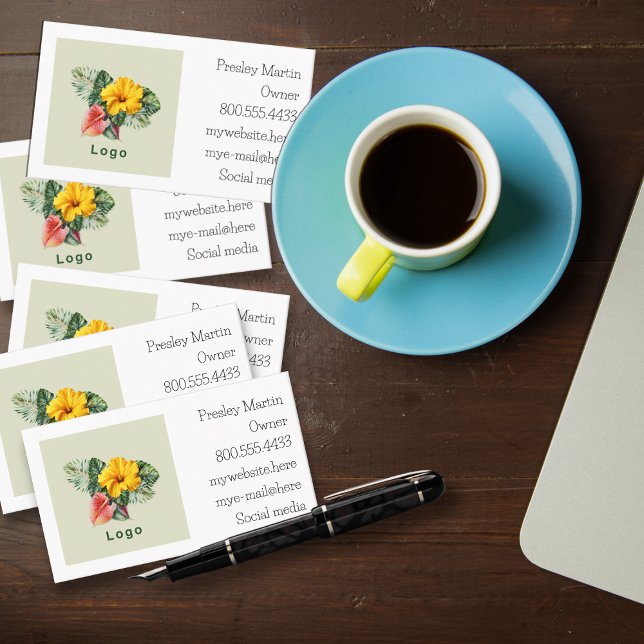 Modèle de texte de logo de marque Cartes de visite (Créateur téléchargé)