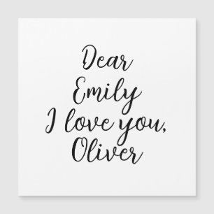 Modèle de texte Je t'aime