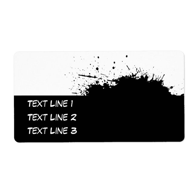 Modèle De Tige D'Encre De Grunge Pour Étiquette (Devant)