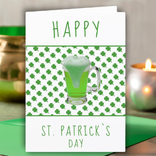 Modèle de trèfle de bière verte de la Saint-Patric