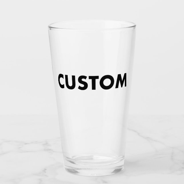 Modèle de verre personnalisé vierge 16oz Verre sha (Devant)