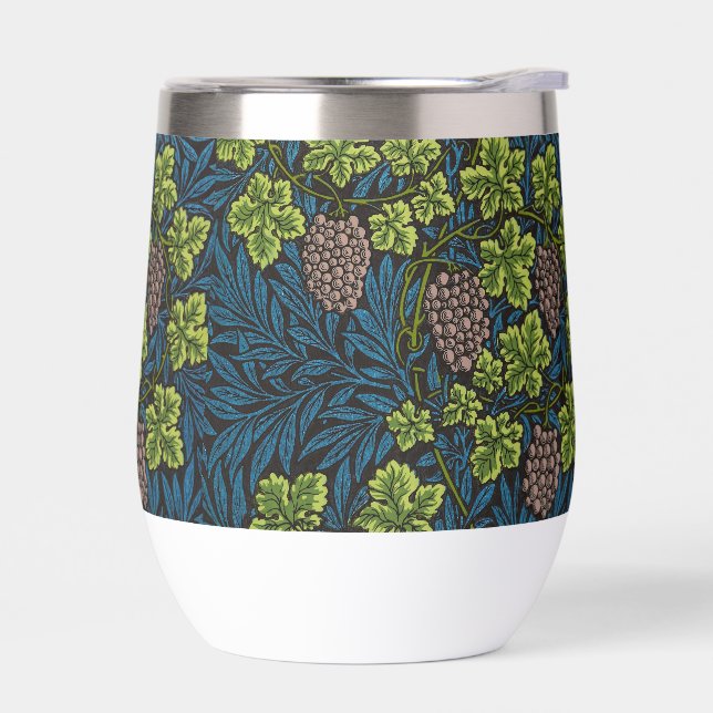 Modèle de vigne de raisin noir sans couture de Wil (Gauche)