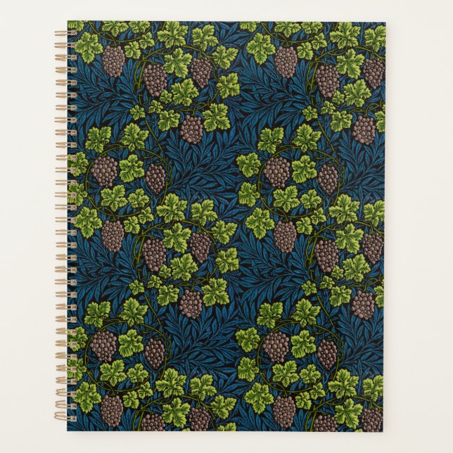 Modèle de vigne de raisin noir sans couture de Wil (Devant)