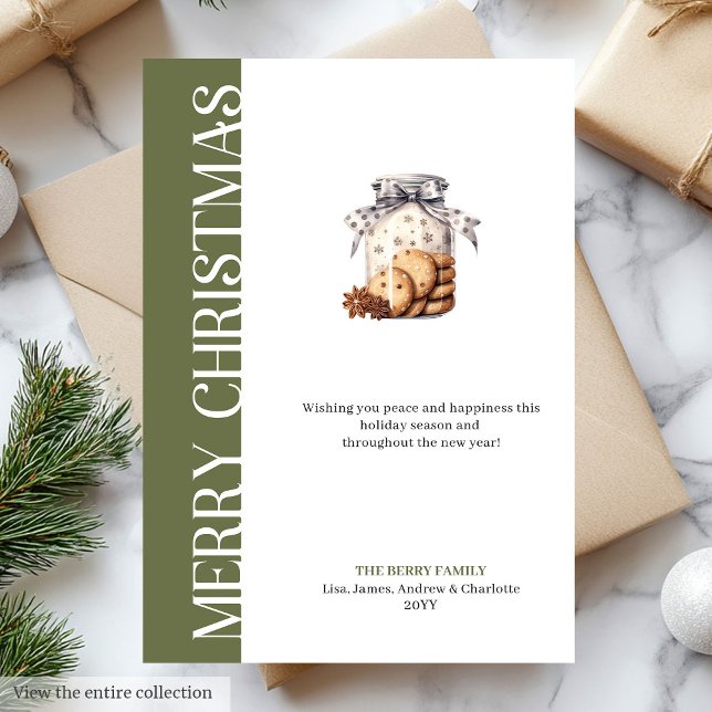 Modèle de vœux de Noël aux couleurs terreuses mode (Modern Earthy Colors Christmas Greeting Template)