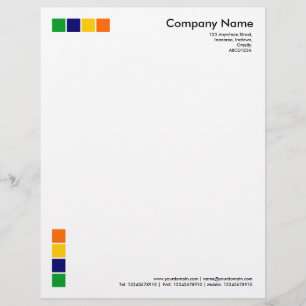 Modèle D'en-tête De Lettre 4 Carrés couleur