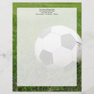 Modèle D'en-tête De Lettre Bal de football en herbe