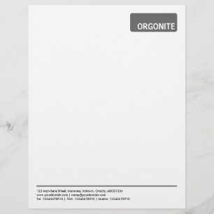 Modèle D'en-tête De Lettre Balise supérieure v3 - Gris