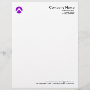 Modèle D'en-tête De Lettre Chevron cerclé - violet