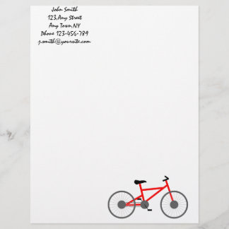 Modèle d'en-tête de lettre de bicyclette