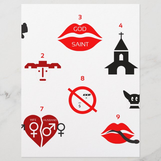 Modèle D'en-tête De Lettre dix commandements modernes (Devant)