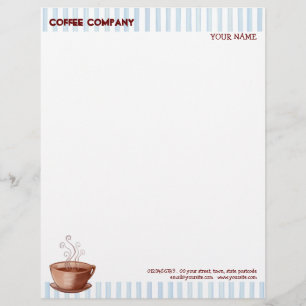 Modèle D'en-tête De Lettre En-tête de la coupe du café