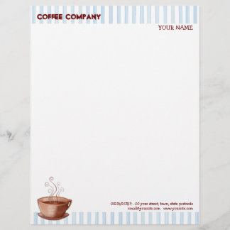 Modèle D'en-tête De Lettre En-tête de la coupe du café
