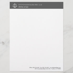 Modèle D'en-tête De Lettre En-tête du procureur de l'échelle de justice