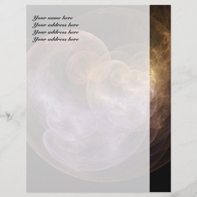 Modèle D'en-tête De Lettre Fleurs de l'espace (Devant)