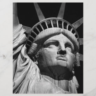 Modèle D'en-tête De Lettre Gros plan Statue blanche noire de la Liberté New Y