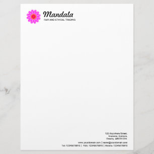 Modèle D'en-tête De Lettre Kaleidoscopic Mandala 09