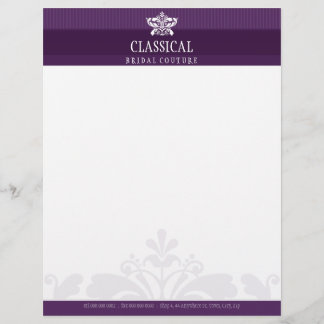 Modèle D'en-tête De Lettre LETTERHEAD ÉLÉGANTE :: classe fleurie 12