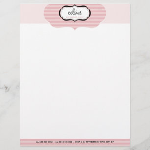 Modèle D'en-tête De Lettre LETTERHEAD PERSONNALISÉE :: boutique chic 2