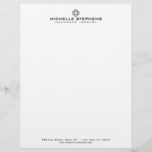 Modèle D'en-tête De Lettre Logo de Vestiaire moderne Boutique de luxe Blanc