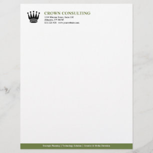 Modèle D'en-tête De Lettre Logo personnalisé Executive green strié profession