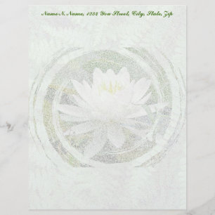 Modèle D'en-tête De Lettre Papier en-tête Lily d'eau blanche