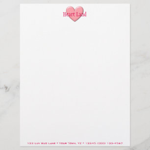 Modèle D'en-tête De Lettre Puffy Heart