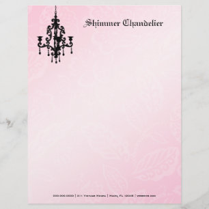 Modèle D'en-tête De Lettre rose du lustre 311-Shimmer