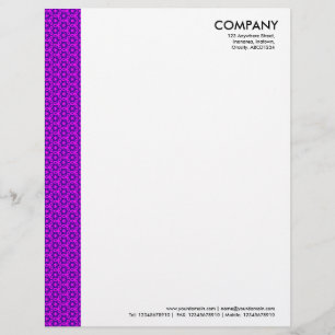 Modèle D'en-tête De Lettre Terrazzo Motif 03 Violet sur Magenta