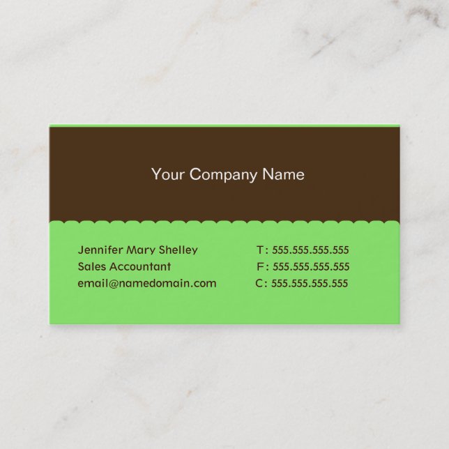 Modèle d'entreprise vert de carte de visite de (Devant)