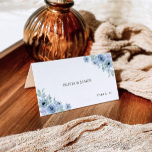 Modèle des cartes de Mariage bleu