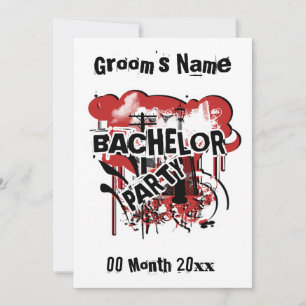 Modèle des invitations à la fête de bachelor