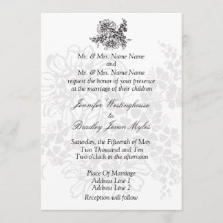 Modèle des invitations de mariage