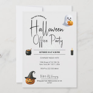 Modèle des invitations et des invitations Hallowee