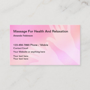 Modèle design Carte de visite de massage simple