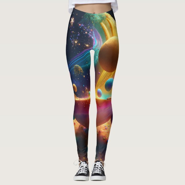 modèle d'espace pour femmes leggings (Devant)