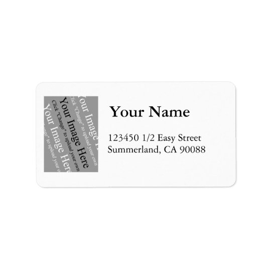 Modèle d'étiquette de adresse de photo grand étiquette d’adresse