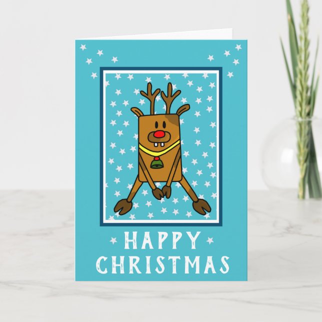 Modèle d'étoile de cerf drôle Joyeux Noël (Devant)