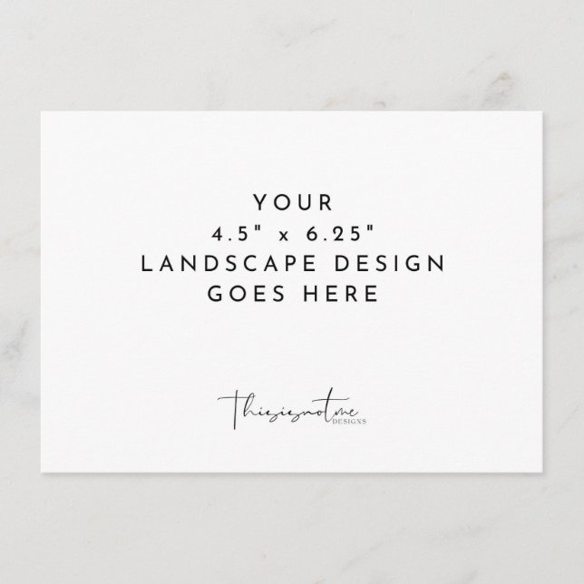 Modèle d'impression de carte 4,5x6,25" en orientat (Devant)