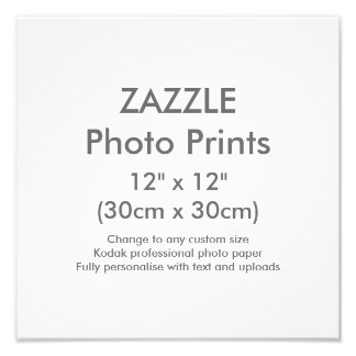 Modèle d'impression photo Zazzle Custom 12" x 12"